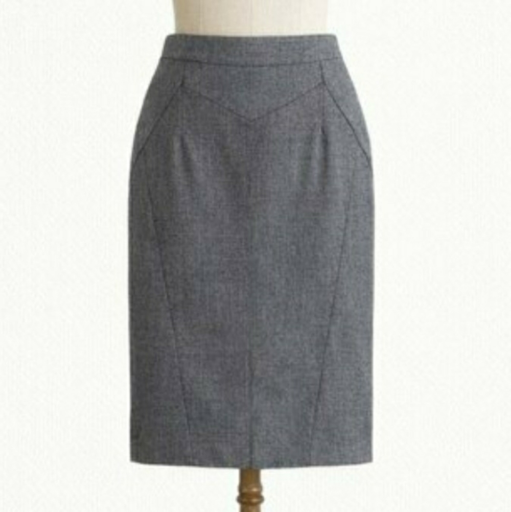 WORTHINGTON Black White Tweed Pencil Skirt | Classic Career Staple | SIZE 12